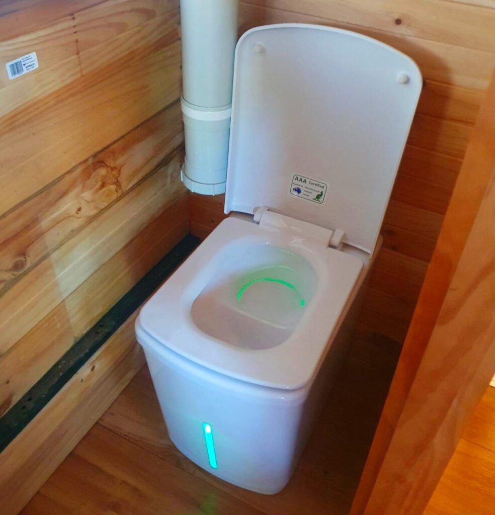 composting toilet consists of led light