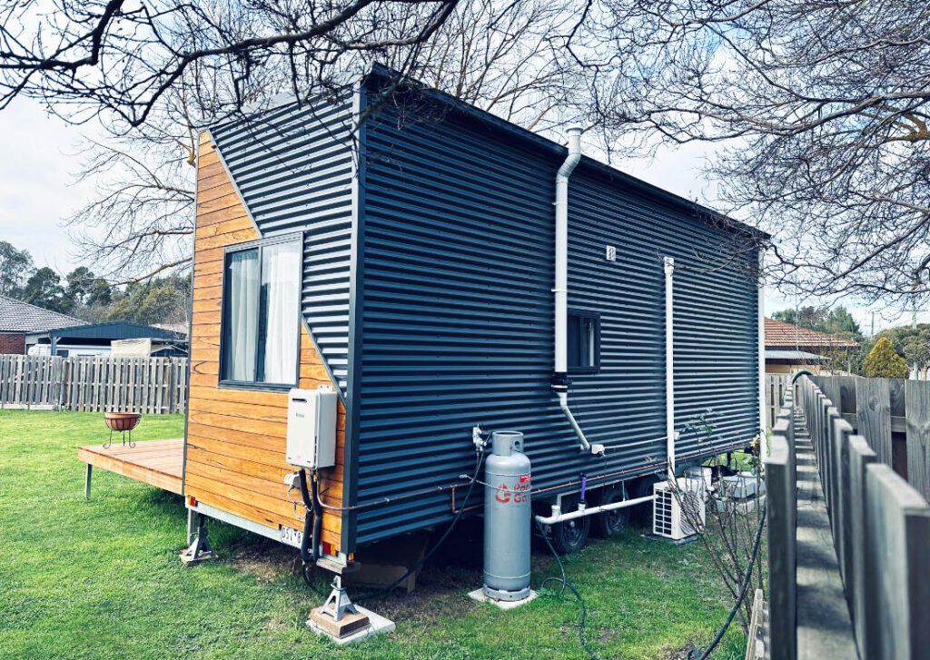 tiny house living space gas heating