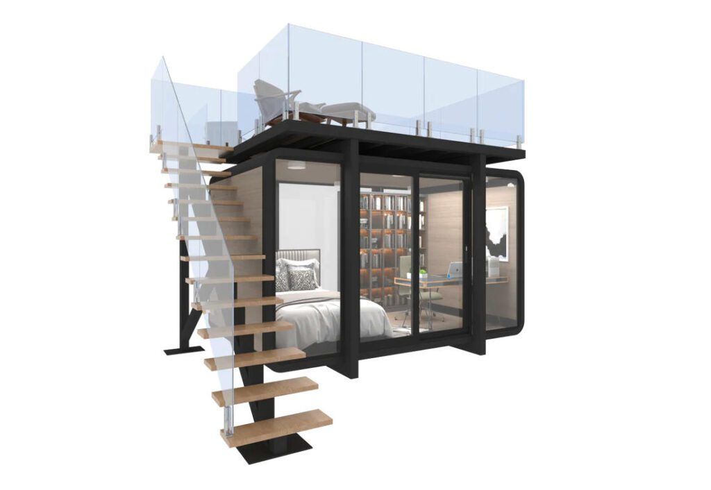 rooftop balcony 4m modular home studio