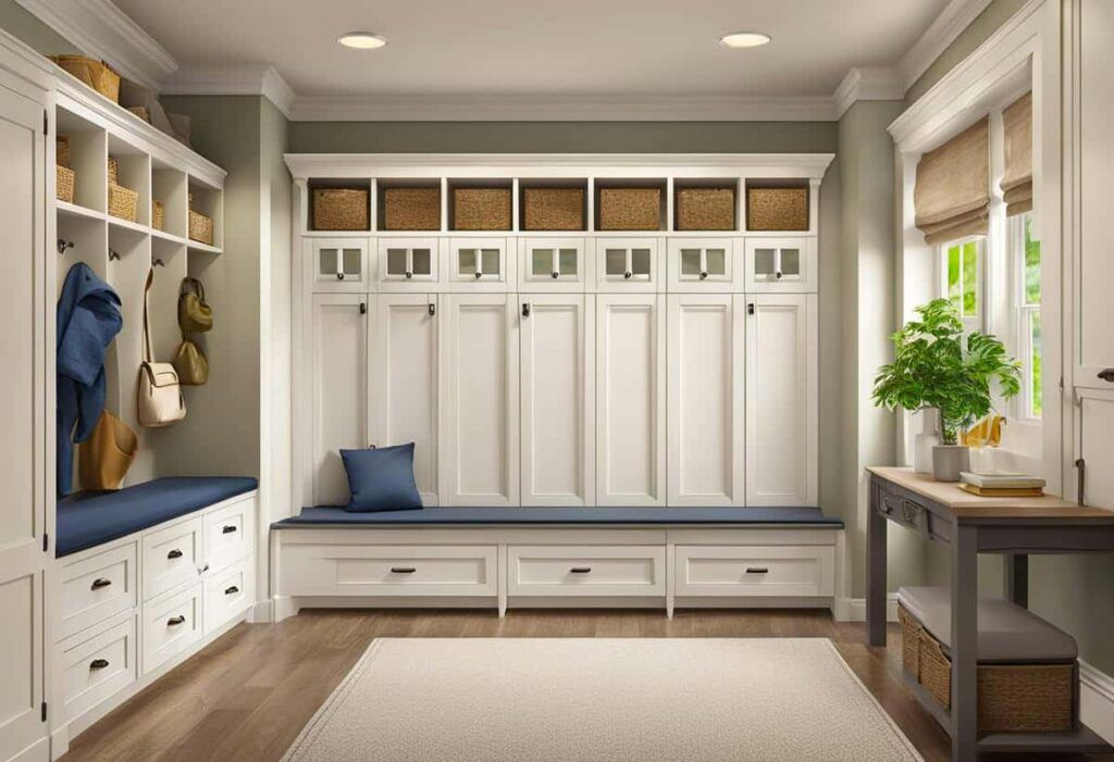 built in cabinetry storage space