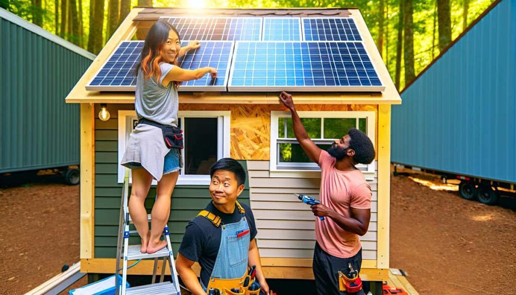 using solar panels for tiny house building