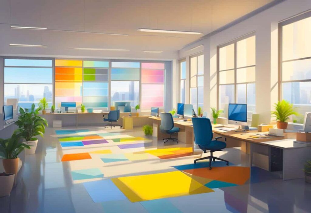 modern home office colour scheme